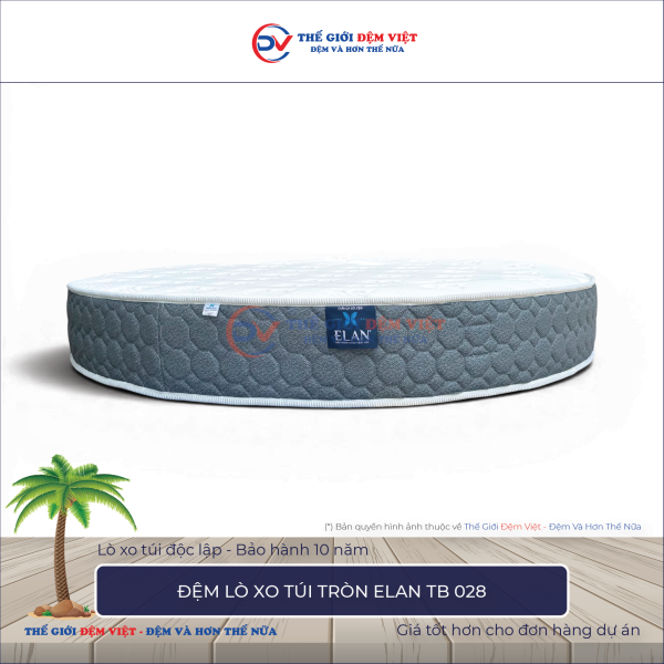 Đệm lò xo túi tròn Elan tB 028